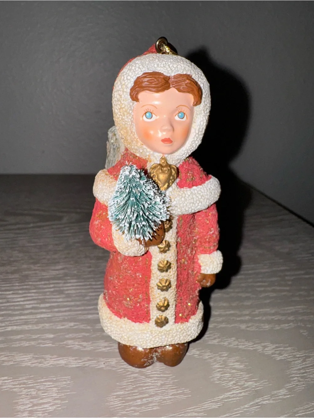 Kurt S Adler. -Girl Angel Holding Christmas Tree Ornament